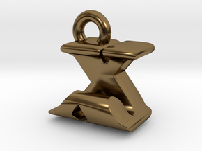 3D Monogram - XJF1 in Polished Bronze