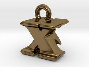 3D Monogram - XFF1 in Polished Bronze