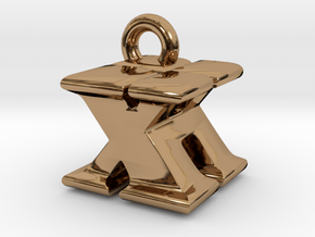 3D Monogram - XHF1 in Polished Brass