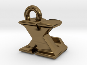 3D Monogram - XLF1 in Polished Bronze