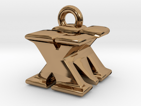3D Monogram - XMF1 in Polished Brass