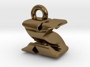 3D Monogram - XSF1 in Polished Bronze