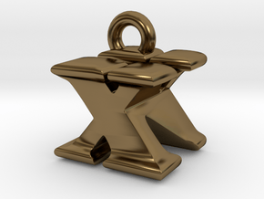 3D Monogram - XNF1 in Polished Bronze