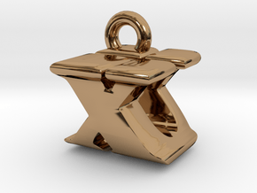 3D Monogram - XUF1 in Polished Brass