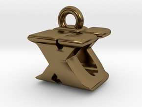 3D Monogram - XUF1 in Polished Bronze