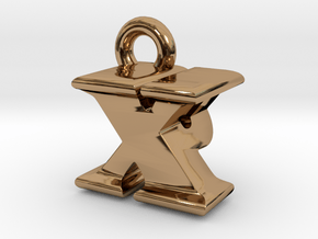 3D Monogram - XPF1 in Polished Brass