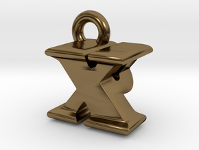3D Monogram - XPF1 in Polished Bronze
