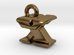 3D Monogram - XTF1 in Polished Bronze