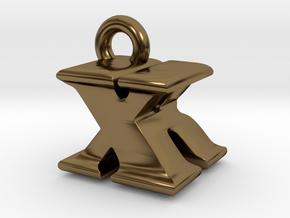 3D Monogram - XRF1 in Polished Bronze