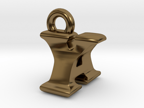3D Monogram - YAF1 in Polished Bronze