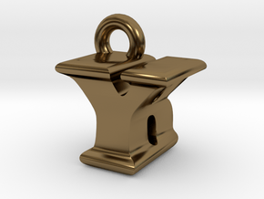 3D Monogram - YBF1 in Polished Bronze