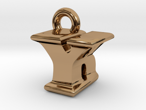3D Monogram - YBF1 in Polished Brass