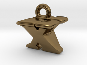 3D Monogram - XVF1 in Polished Bronze