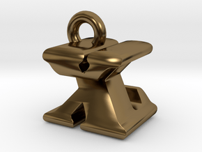 3D Monogram - XZF1 in Polished Bronze