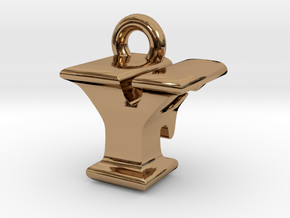 3D Monogram - YFF1 in Polished Brass