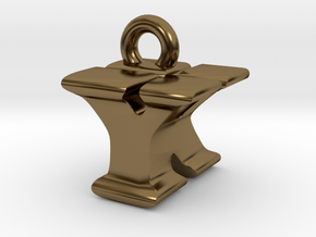 3D Monogram - YKF1 in Polished Bronze