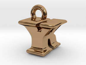3D Monogram - YRF1 in Polished Brass