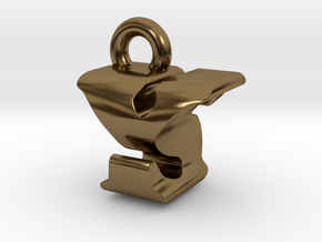 3D Monogram - YSF1 in Polished Bronze