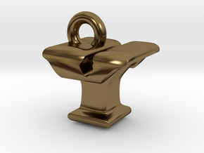 3D Monogram - YTF1 in Polished Bronze