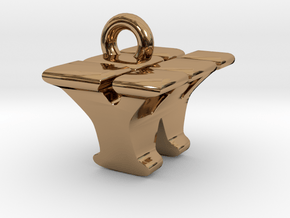 3D Monogram - YWF1 in Polished Brass