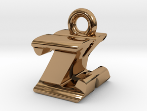 3D Monogram - ZKF1 in Polished Brass