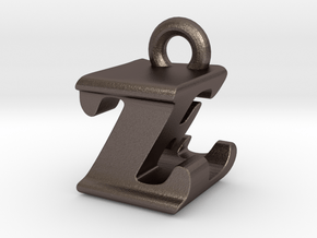 3D Monogram - ZEF1 in Polished Bronzed Silver Steel