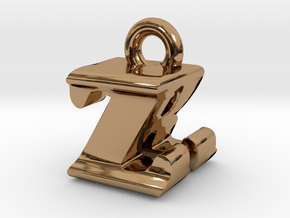 3D Monogram - ZRF1 in Polished Brass