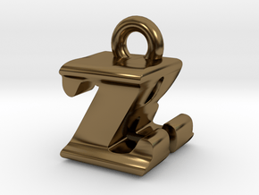 3D Monogram - ZRF1 in Polished Bronze