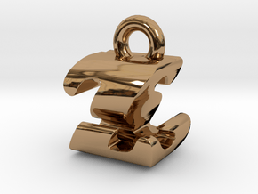 3D Monogram - ZSF1 in Polished Brass