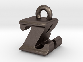 3D Monogram - ZRF1 in Polished Bronzed Silver Steel