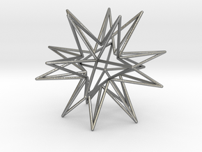 Icosahedron Star in Natural Silver