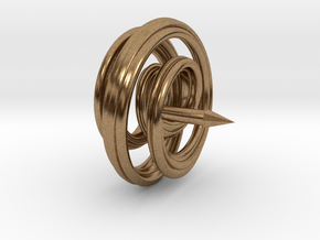 Mobius Spiral Tie Tack Pin in Natural Brass