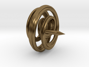 Mobius Spiral Tie Tack Pin in Natural Bronze