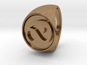 Custom Signet Ring 3 in Natural Brass