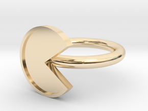 Pacman Ring - Size 8 in 14K Yellow Gold