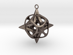 Christmas Star No.2 in Polished Bronzed Silver Steel