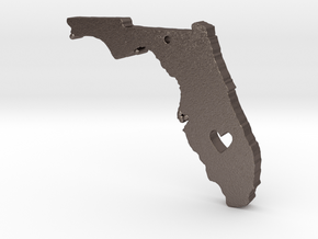 I love Florida Pendant in Polished Bronzed Silver Steel