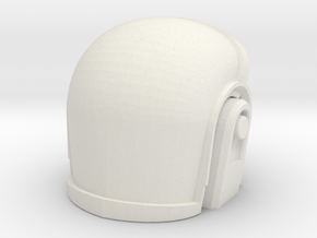 3D Printed Daft Punk Helmet in White Natural Versatile Plastic