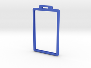 Badge minimal frame with tab - 20141103-01 in Blue Processed Versatile Plastic