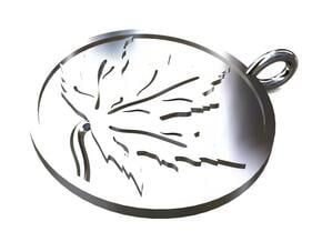 Leaf Pendant in Polished Silver