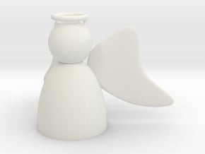 Angel with Wings Flat in White Natural Versatile Plastic