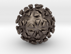 Virus Ball in Polished Bronzed Silver Steel