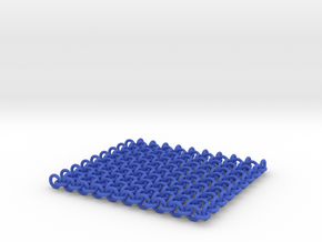 Chainmail Sheet (10x9) in Blue Processed Versatile Plastic