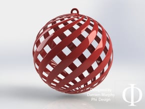 Holiday Decoration Loxo Ball in Red Processed Versatile Plastic
