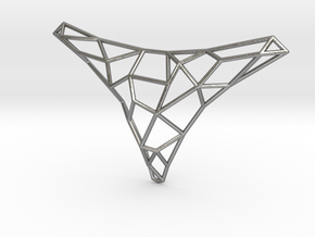 Polygon necklace in Natural Silver
