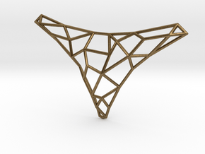 Polygon necklace in Natural Bronze