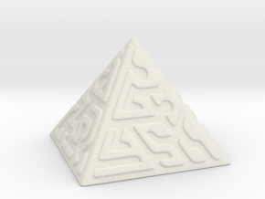 Glyph Pyramid in White Natural Versatile Plastic