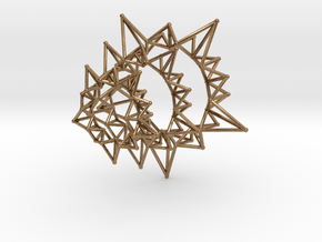 Star Rings 5 Points - 3 pack - 6cm in Natural Brass