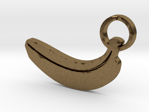 Banana Keychain in Natural Bronze