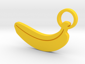 Banana Keychain in Yellow Processed Versatile Plastic